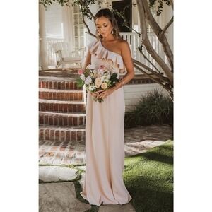 Show Me Your Mumu Florentine Maxi Dress Dusty Blush Stretch XS